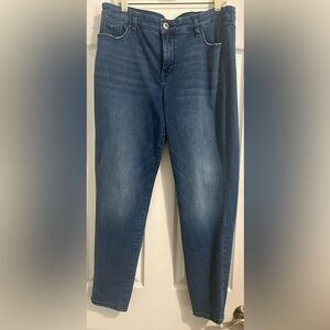 Curvy Skinny Leg Jeans Distressed/Faded